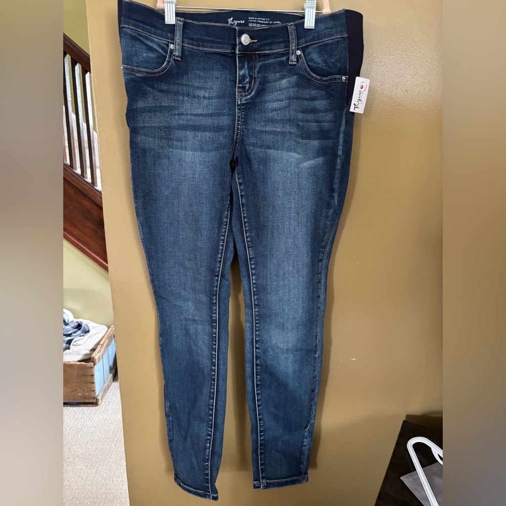 Thyme Women's Maternity Blue Jeans